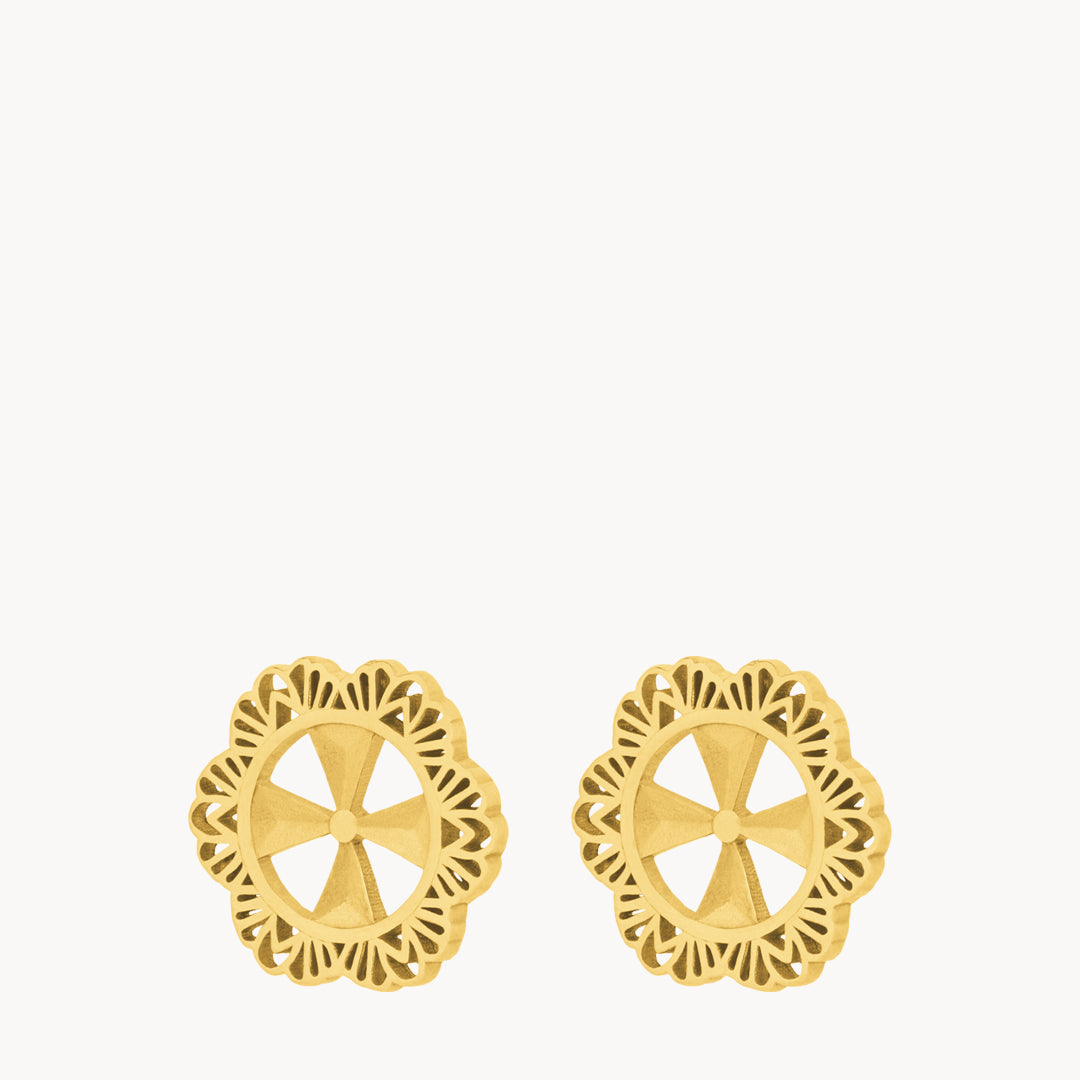 Kavallier Stud Earrings, Gold