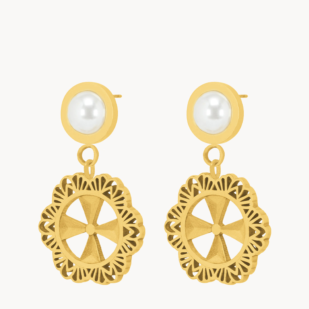 Timeless Kavallier Earrings, Gold