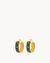 Kavallieri Black Maltese Cross Hoop Earrings, Gold