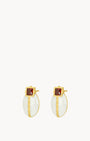 Protection White Lovebug Stud Earrings