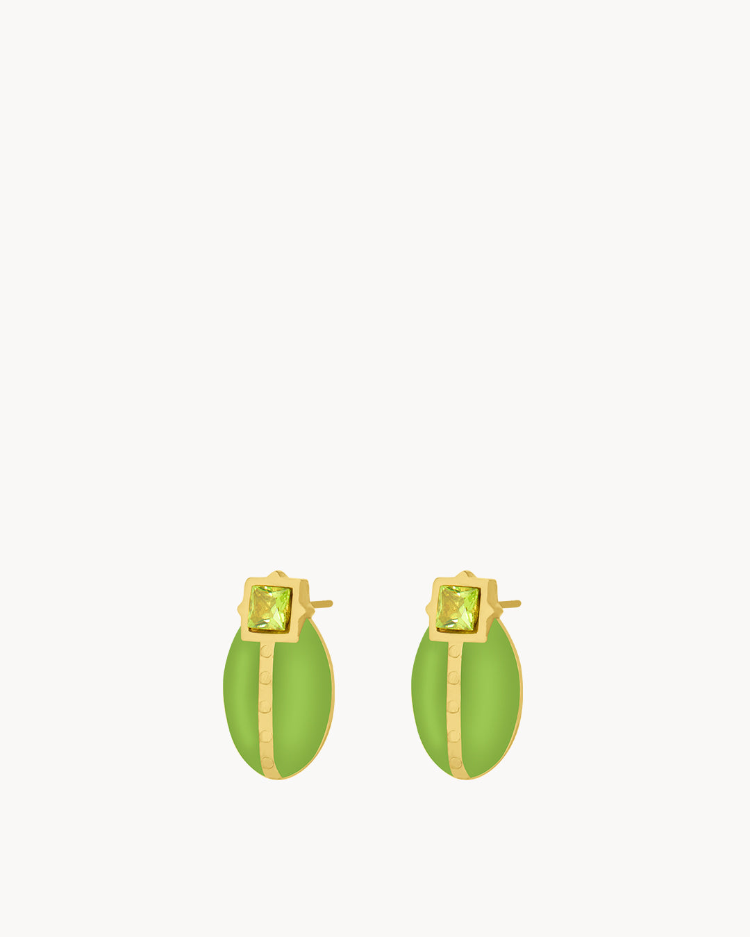 Lucky Green  Lovebug Stud Earrings