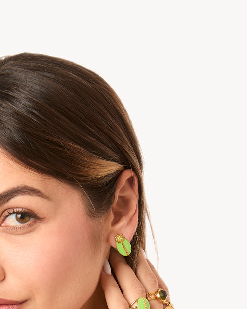 Lucky Green  Lovebug Stud Earrings