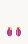 Proud Purple Lovebug Stud Earrings