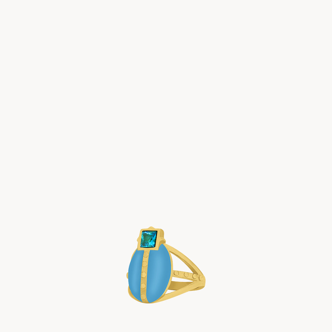 Serenity Blue Lovebug Ring