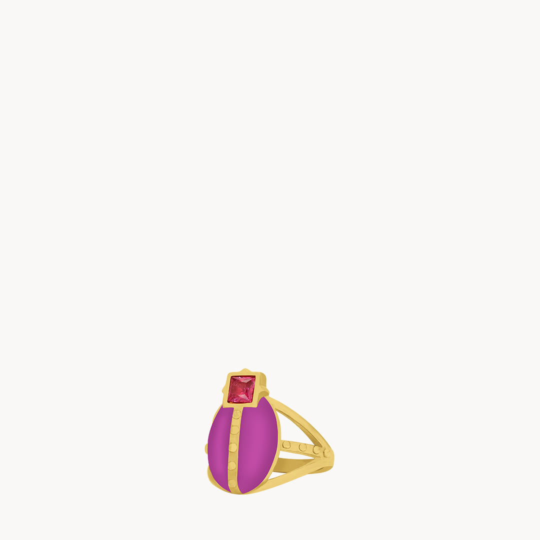 Proud Purple Lovebug Ring