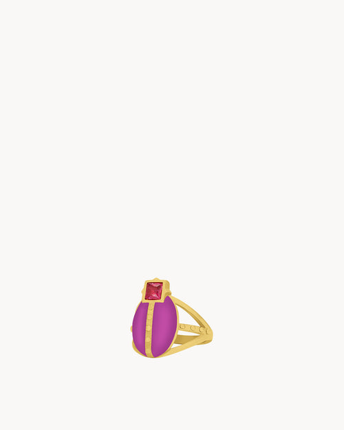 Proud Purple Lovebug Ring