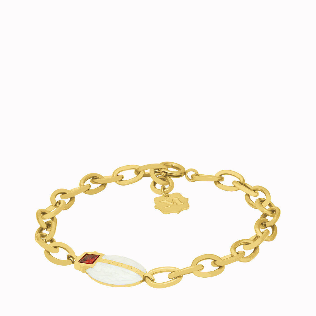 Protection White Lovebug Charm Bracelet