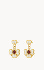 Lucky Love White Flower Dangling Earrings