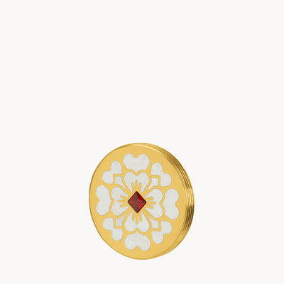 Lucky Love White Flower Twist Coin