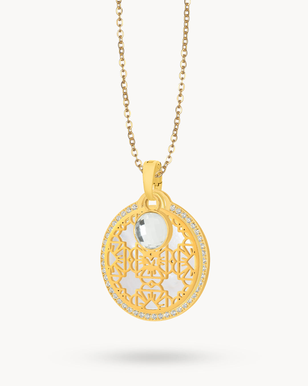 April Birthstone Hope Lucky Love Necklace Set