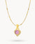February Birthstone Devotion Starlight Heart Dainty Halo Necklace Set