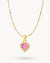 July Birthstone Joy Starlight Heart Dainty Halo Necklace Set
