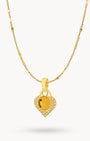November Birthstone Happiness Starlight Heart Dainty Halo Necklace Set