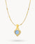 December Birthstone Uniqueness Starlight Heart Dainty Halo Necklace Set