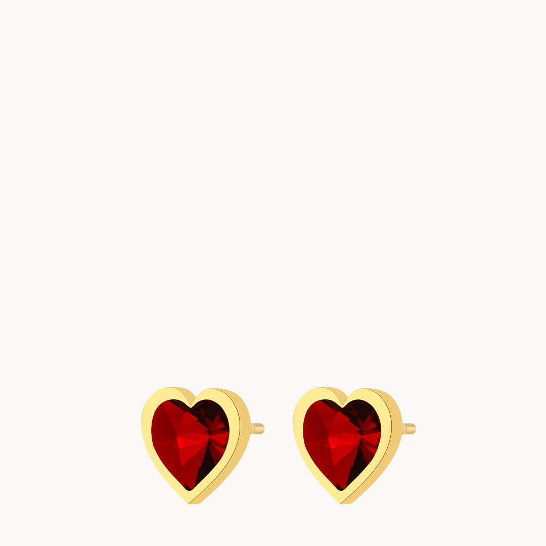 January Birthstone Passion Love Ħabbata Stud Earrings