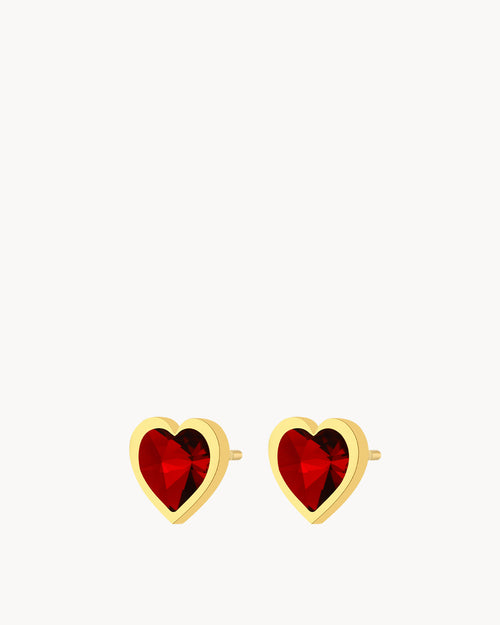 January Passion Birthstone Love Ħabbata Stud Earrings