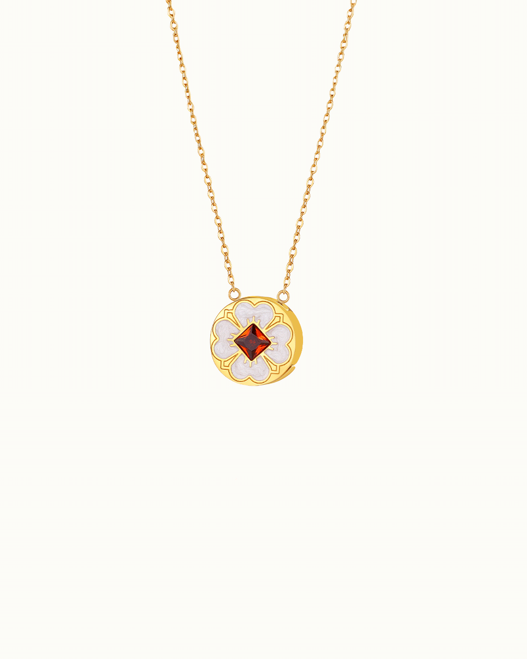 Teachers White Flower Engravable Locket