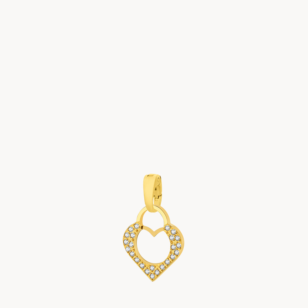 Starlight Heart Dainty Halo Pendant