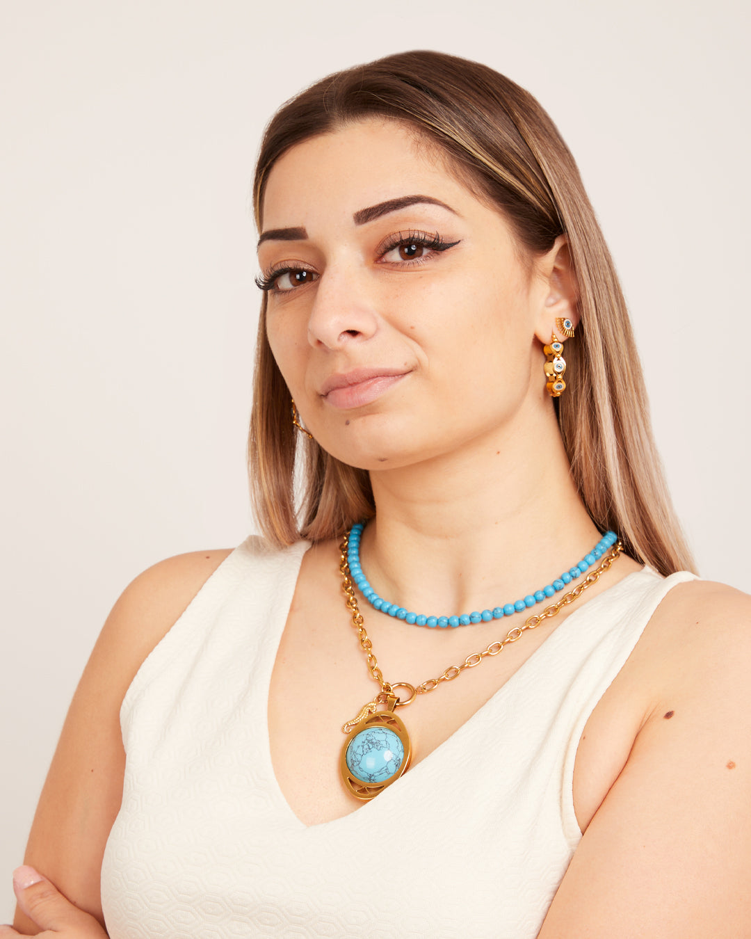 Serenity Turquoise Howlite Twist Stone