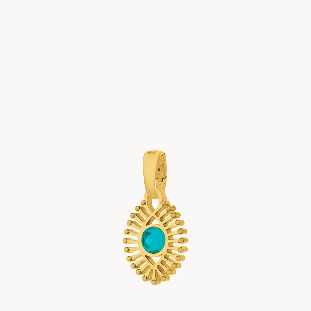 May Friendship Luzzu Eye Birthstone Pendant, Gold
