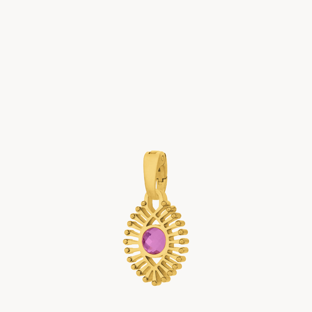 July Joy  Luzzu Eye Birthstone Pendant, Gold