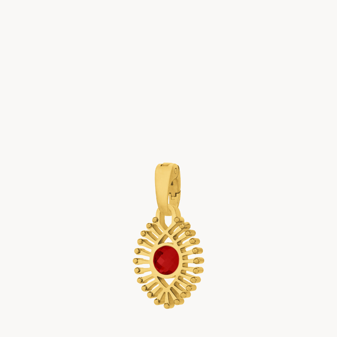 January Passion Luzzu Eye Birthstone Pendant, Gold