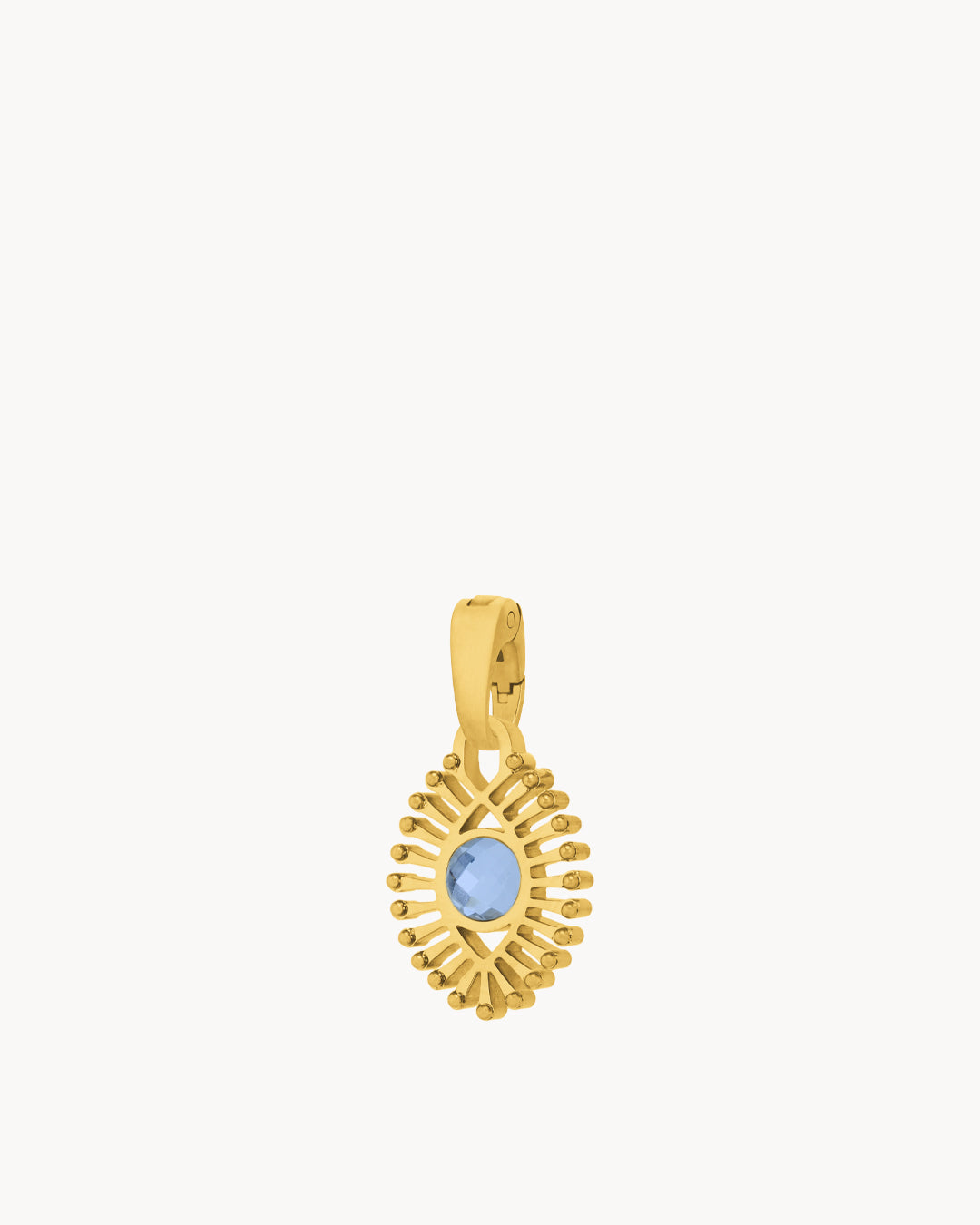 December Uniqueness Luzzu Eye Birthstone Pendant, Gold