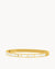 Bracelet jonc simple mini torsadé en bambou blanc, doré