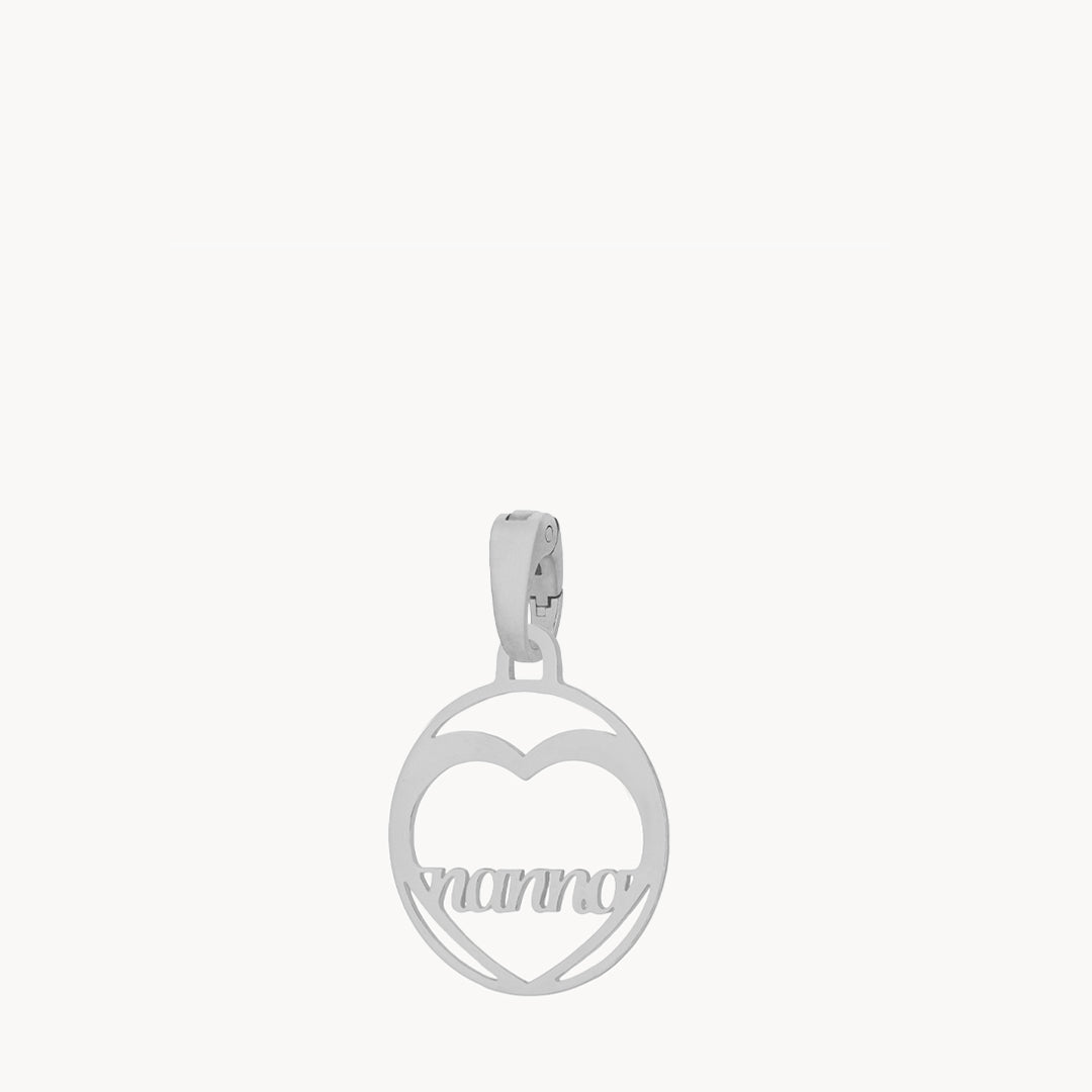 Nanna Dainty Heart Hollow Silver Pendant