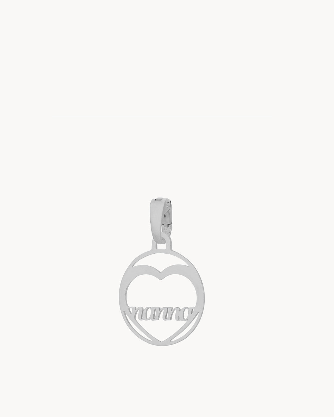 Nanna Dainty Heart Hollow Silver Pendant