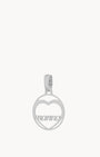Nanna Dainty Heart Hollow Silver Pendant