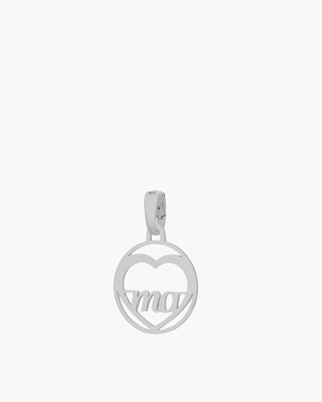 Ma Dainty Heart Hollow Silver Pendant
