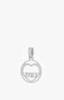 Ma Dainty Heart Hollow Silver Pendant