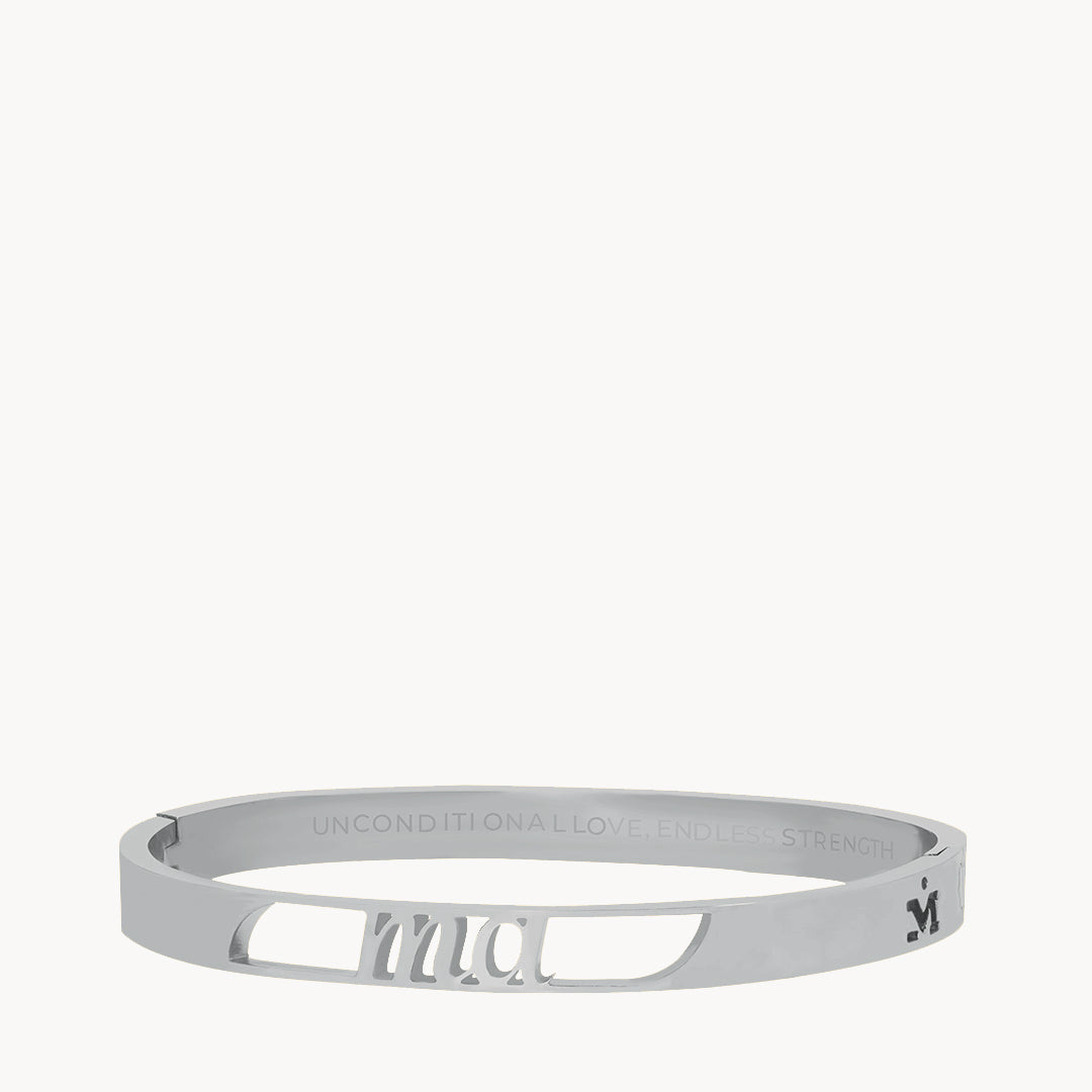 Ma Hollow Bangle Silver