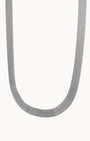 Mesh Ribbon Silver Choker