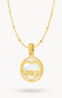 "Ma" Dainty Heart Hollow Protection Necklace Set