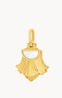 Protection Carnation Engraveable Ma Locket Pendant, Gold