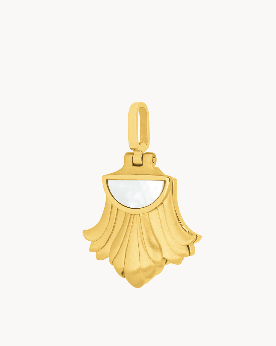 Protection Carnation Engraveable Ma Locket Pendant, Gold