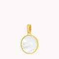 Protection Stone Mother Pearl Signature Statement Pendant, Gold