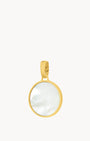 Protection Stone Mother Pearl Signature Statement Pendant, Gold