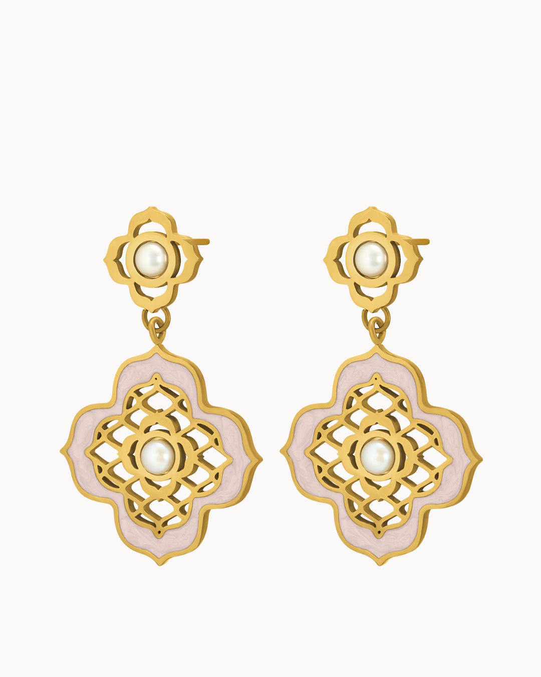 Timeless Pearl Pink Bizzilla Dangling Earrings