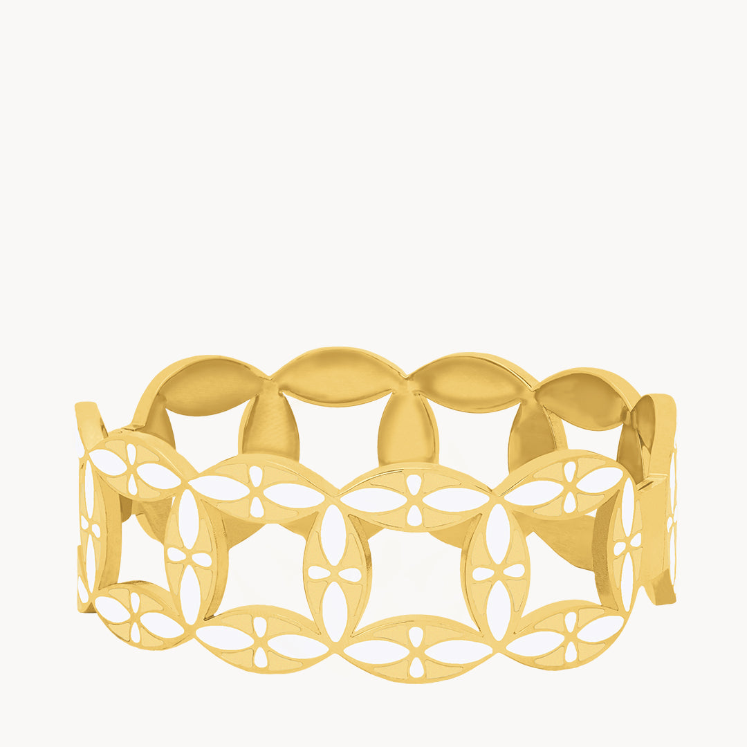 Ġnejna Maduma White Statement Bangle