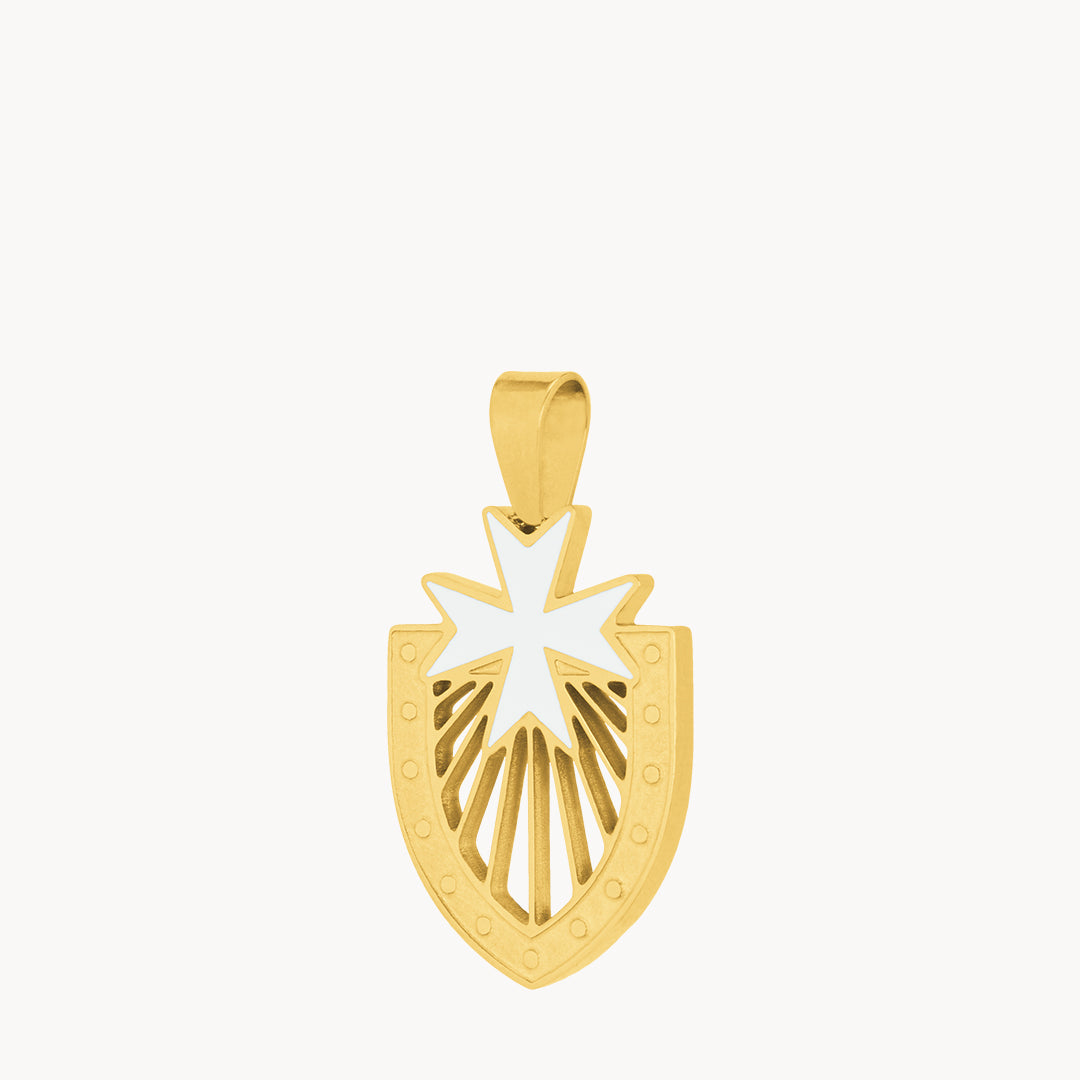 Faith Shield Pendant, Gold
