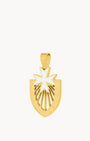 Faith Shield Pendant, Gold