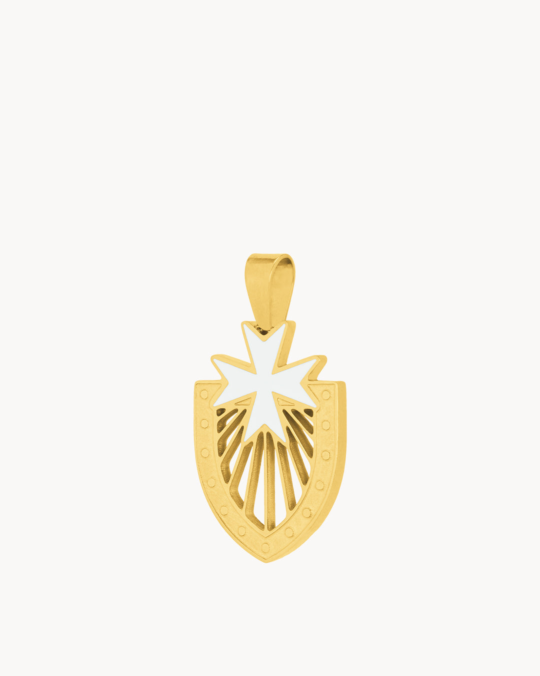 Faith Shield Pendant, Gold