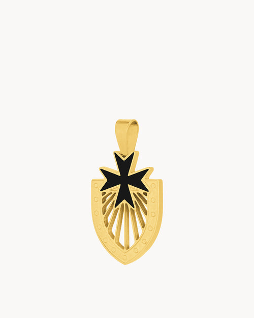 Power Shield Pendant, Gold