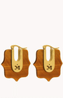 Bizzilla Resiliance Tiger Eye Hoop Earrings