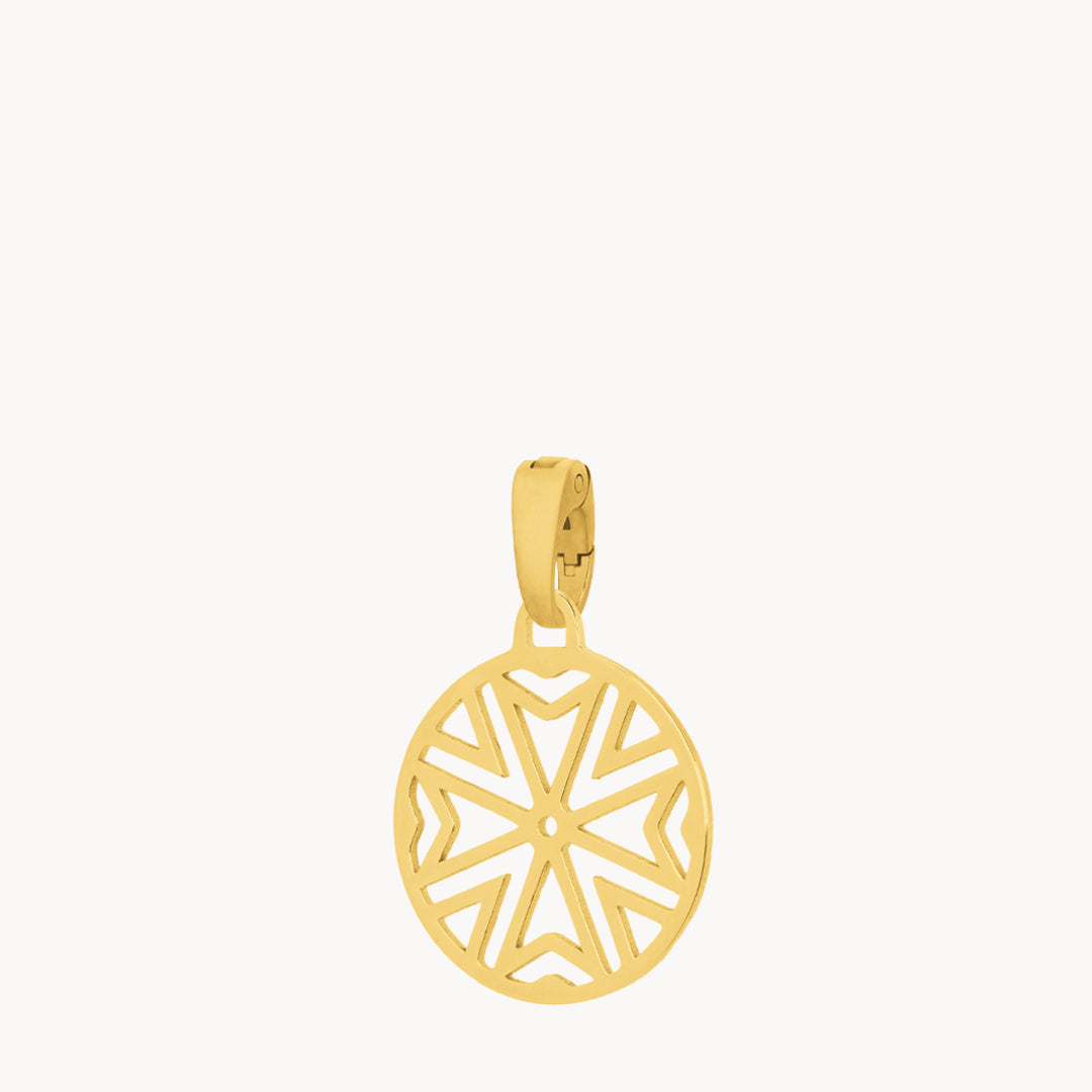 Maltese Cross Hollow Pendant, Gold