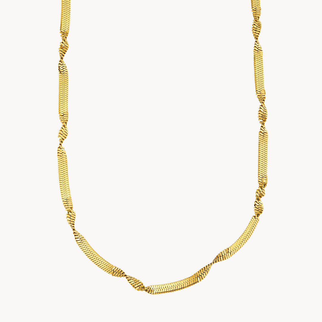Twisted Snake Choker, Gold