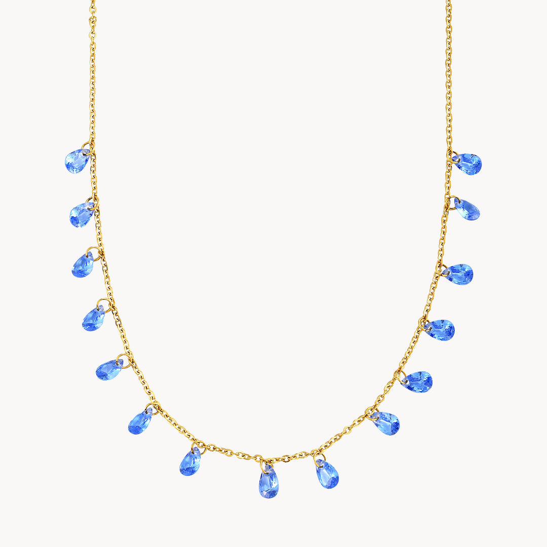 Blue Teardrop Choker
